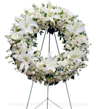 white-funeral-wreath