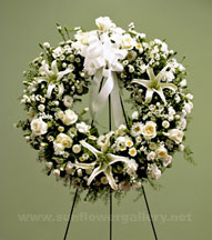 white-funeral-wreath